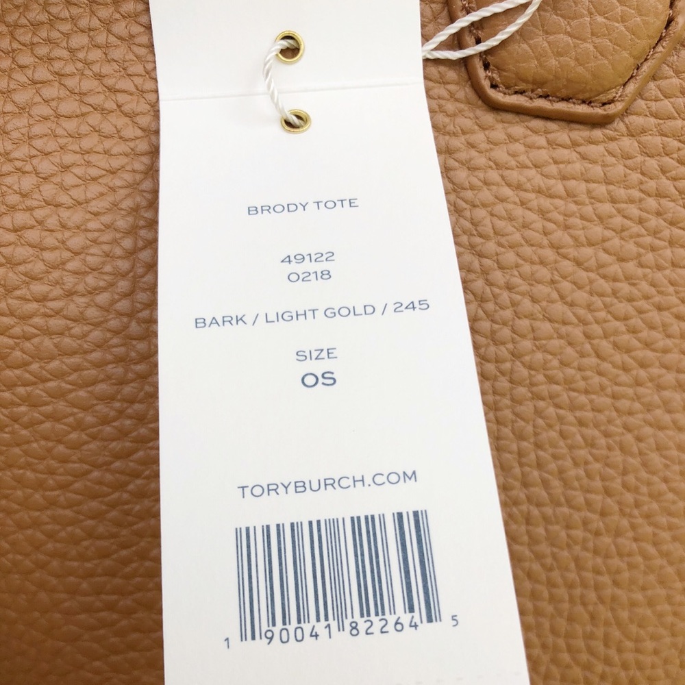Tory Burch Perry Tote Large Leather Bark Gold - Picture 8 of 8